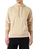 Bluzy męskie - Champion Męska bluza z kapturem Legacy American Classics Stretch Interlok Logo, Taupe Brown, M - miniaturka - grafika 1