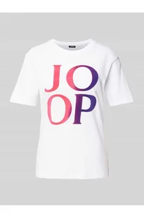 T-shirt z nadrukiem z logo - Joop! - Koszulki i topy damskie - miniaturka - grafika 1