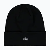 Czapki damskie - Czapka zimowa Alpha Industries Metal Logo Beanie black WYSYŁKA W 24H 30 DNI NA ZWROT - miniaturka - grafika 1
