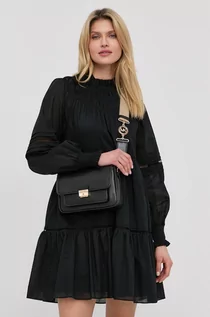 Sukienki - Michael Kors MICHAEL MICHAEL sukienka bawełniana kolor czarny mini oversize - grafika 1