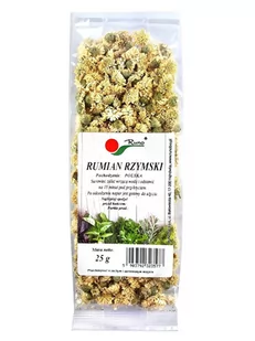 ZIOŁA RUMIAN RZYMSKI KWIAT NA NIESTRAWNOŚĆ SKURCZE ŻOŁĄDKA RUNO 25G - Przyprawy i zioła sypkie - miniaturka - grafika 1