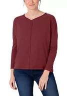 Koszulki i topy damskie - Timezone Sportowy t-shirt damski z długim rękawem, Barolo Red Melange, XL - miniaturka - grafika 1