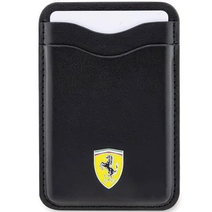 Etui Ferrari Wallet Card Slot FEWCMRSIK - czarne MagSafe Leather 2023 Collection - Etui i futerały do telefonów - miniaturka - grafika 2