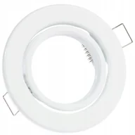 Oprawy, klosze i abażury - Oprawa Halogenowa Podtynkowa MR16 GU10 Ruchoma Okrągła Biała - miniaturka - grafika 1