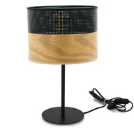 Lampy stojące - Luksusowa lampa stołowa z abażurem z drewna - miniaturka - grafika 1