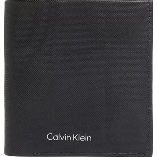 Portfele - Calvin Klein Męskie Must Trifold 6CC W/Portfele na monety, Ck Black Pique, jeden rozmiar, Ck Czarna Pika, Rozmiar Uniwersalny - grafika 1