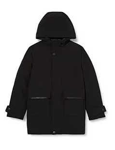 JACK&JONES JUNIOR Jjetiko Parka Ltn Jnr Kurtka Dla dzieci i młodzieży, Czarny, 164 - Kurtki i płaszcze dla chłopców - miniaturka - grafika 1