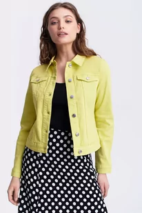 Jeansowa kurtka w kolorze limonki - Greenpoint - Kurtki damskie - miniaturka - grafika 1