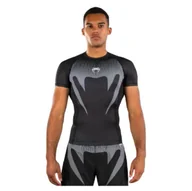 Kimona, stroje i obuwie - Venum Rashguard Krótki Rękaw Short Sleeve No Gi Black/Grey - miniaturka - grafika 1