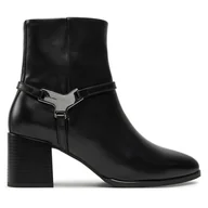 Botki damskie - Botki Calvin Klein Ankle Boot 55 HW0HW02095 Czarny - miniaturka - grafika 1