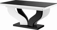 Stoły - Elior Rozkładany stół czarno - biały połysk - Tutto - miniaturka - grafika 1