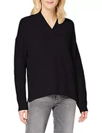 Swetry damskie - G-STAR RAW Damski sweter Laviox z dekoltem w serek luźny dzianinowy, Czarny (Dk Black D17746-c459-6484), M - miniaturka - grafika 1