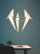 Lampy sufitowe - Step into Design Lampa wisząca BIRD ROUND LED złota 60 cm P9503 gold) Step into Design P9503 gold - miniaturka - grafika 1