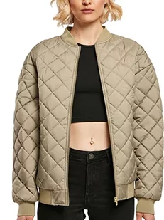 Urban Classics Damska kurtka oversized Diamond Quilted Bomberka, kurtka dla kobiet, dostępna w wielu kolorach, rozmiary XS - 5XL, khaki, XL - Kurtki damskie - miniaturka - grafika 1
