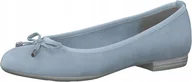 Baleriny - Marco Tozzi Damskie Baleriny Niebieskie 40 1S2J - miniaturka - grafika 1