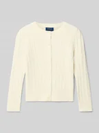 Swetry dla dziewczynek - Kurtka o kroju regular fit z imitacji dzianiny model ‘Banded’ - miniaturka - grafika 1