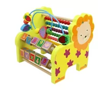Zabawki zręcznościowe - Malowany Las Liczydło drewniane  edukacyjne lew - miniaturka - grafika 1