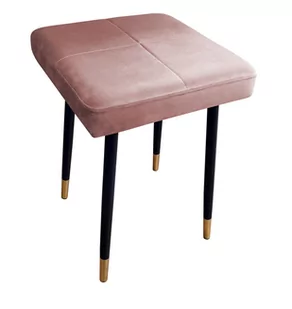Taboret MAX MG58 róż indyjski podstawa czarna/złota - Taborety i hokery - miniaturka - grafika 2
