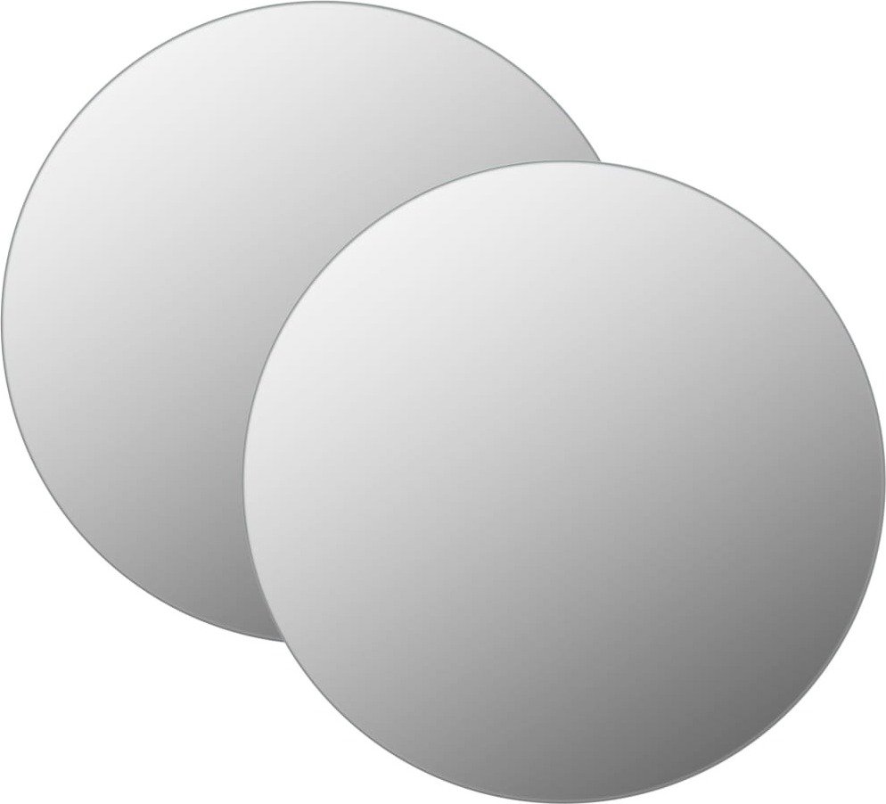 Lustro ścienne 2 szt. 70 cm okrągłe szkło