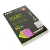 Etykiety samoprzylepne i bloki etykiet - Polsirhurt Etykiety samoprzylepne A4 fluo pomarańczowe 100ark - miniaturka - grafika 1