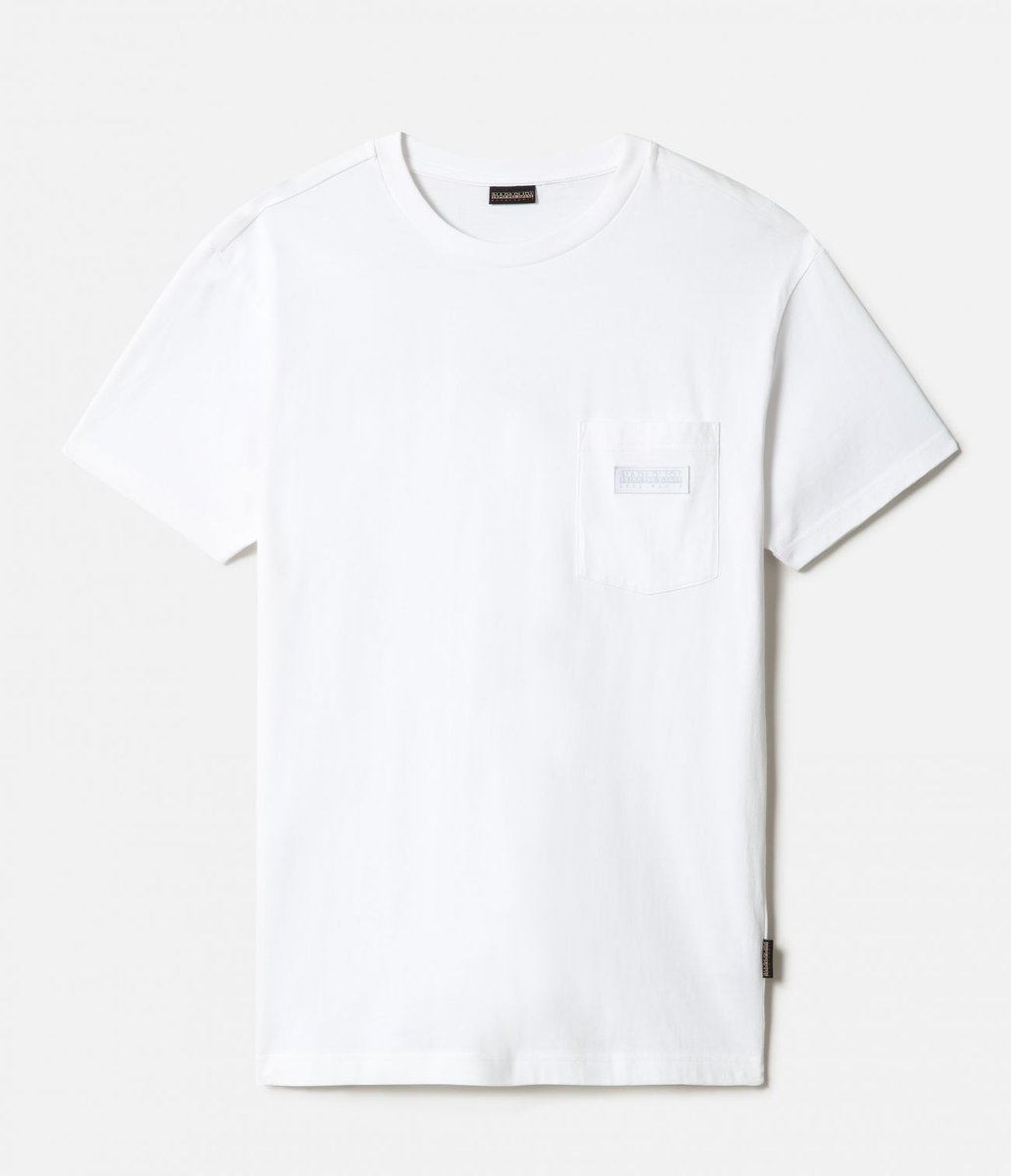 t-shirt uomo napapijri s-morgex np0a4gbp0021 bright white