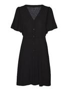 Sukienki - Bestseller A/S Damska sukienka Vmalba Ss Short Dress WVN Noos, czarny, XS - miniaturka - grafika 1