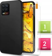 Etui i futerały do telefonów - Hello Case ETUI DO REALME 8 / 8 PRO GUMOWE CZARNE MATOWE SILIKON POKROWIEC SZKŁO 9H - miniaturka - grafika 1