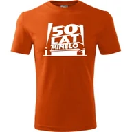 Koszulki męskie - Męska Koszulka z Nadrukiem 50 lat minęło Idealny Prezent na 50 Urodziny pomarańczowy M - miniaturka - grafika 1