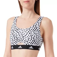 Biustonosze - adidas Damska braletka typu stanik, White&print, XXL - miniaturka - grafika 1
