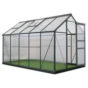 Szklarnie ogrodowe - Szklarnia ogrodowa 190x310 cm Westmann antracyt z fundamentem - miniaturka - grafika 1