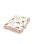 Koce i narzuty dla dzieci - La Millou Ciepły koc bawełniany minky L 110x140 ( Princess-Smoke Rose ) - miniaturka - grafika 1