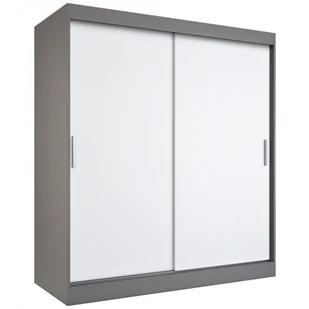 Szafa przesuwna 180 cm antracyt + biały F9-B96 - Szafy - miniaturka - grafika 1
