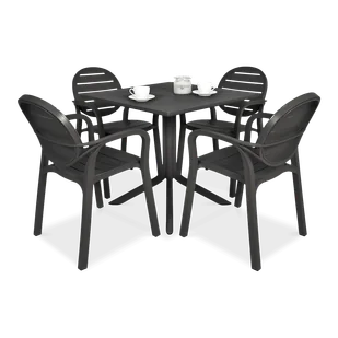 Meble Nardi PALMA/CLIP 4+1 Antracite - Meble ogrodowe Meble Nardi PALMA/CLIP 4+1 Antracite - Meble ogrodowe - miniaturka - grafika 1