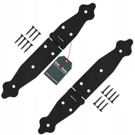 Meble modułowe i akcesoria - 2x ZAWIAS OZDOBNY OKIENNIC ALTAN BUDOWLANY DRZWI 100x150x35mm CZARNY SKRZYŃ - miniaturka - grafika 1