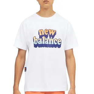 Koszulka New Balance MT21564WT - biały - Koszulki sportowe męskie - miniaturka - grafika 1