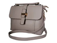 Torebki damskie - Klasyczna Torebka Damska, Szara Modna Listonoszka Damska Na Ramię - miniaturka - grafika 1