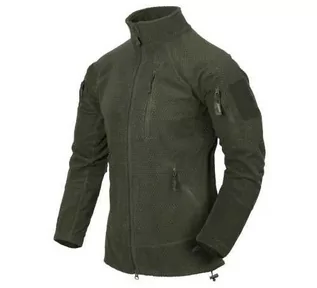 Bluzy męskie - bluza Helikon-Tex Alpha TACTICAL Grid Fleece Jacket - olive green - grafika 1