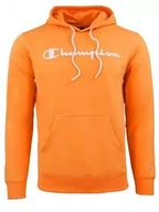 Bluzy męskie - Champion Męska bluza z kapturem Legacy American Classics Heavy Powerblend Terry Logo, pomarańczowa, M - miniaturka - grafika 1