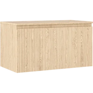 Mexen Rivel szafka łazienkowa podumywalkowa 90 cm z blatem, 1 szuflada, ryflowana , dąb - 91A20-09047-1-BFC81 - Szafki łazienkowe - miniaturka - grafika 1