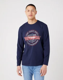 Męski longsleeve Wrangler AMERICANA TEE 3XL - Bluzy męskie - miniaturka - grafika 1