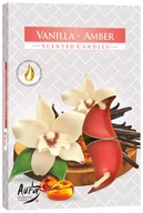 Świece - Podgrzewacze Zapachowe Bispol 4H Wanilia - Bursztyn 6Szt. - miniaturka - grafika 1
