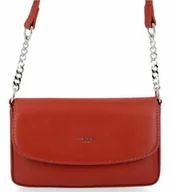 Torebki damskie - Torebka damska listonoszka David Jones Ceglasta - miniaturka - grafika 1