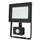 Lampy ogrodowe - BEMKO C64-S-LFK2-030BL-4K NAŚWIETLACZ LED SMD KASTEL 30W 4000K 2520LM IP65 CZARNY CZ. PIR - miniaturka - grafika 1