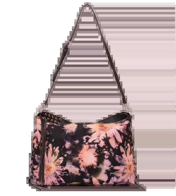 Desigual wielokolorowa bawełniana torebka damska w kwiaty