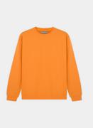 Bluzy męskie - Pomarańczowa bluza okrągłym dekoltem P22SN-2B-006-P-0 - miniaturka - grafika 1