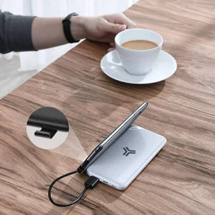 Baseus S10 power bank 10000mAh 18W bezprzewodowa ładowarka Qi 10W USB / USB Typ C PowerDelivery QC3.0 czarny (PPS10-01) - Ładowarki do telefonów - miniaturka - grafika 9