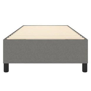 Lumarko Łóżko kontynentalne, ciemnoszare, obite tkaniną, 90x200 cm - Łóżka - miniaturka - grafika 6