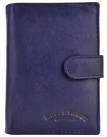 Paski - GRANATOWY Portfel Męski SKÓRZANY Pionowy Młodzieżowy SKÓRA Zapinka na PASEK - miniaturka - grafika 1