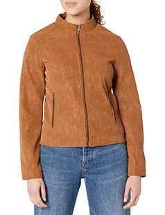 Desigual Damski damski tkany płaszcz PU, Brązowy, M - Płaszcze damskie - miniaturka - grafika 1