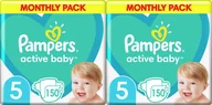 Pieluchy - Pampers Pieluchy Active Baby 5, 11-16 kg, 150 szt. x2 - miniaturka - grafika 1